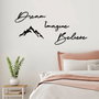 Wallity Dream Imagine Belive Escultura de Pared de Metal Negra